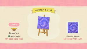 These are commonly used for afk players in multiplayer to avoid getting kicked off the server. Nether Portal Frame Animal Crossing New Horizons Custom Design Nook S Island