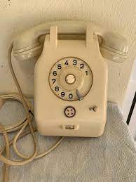 Antique Wall Telephone Schrack White