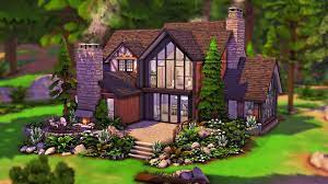 Vacation Log Cabin | The Sims 4 Speed Build - YouTube