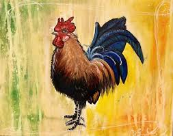 Rooster Art Print Kitchen Decor Home