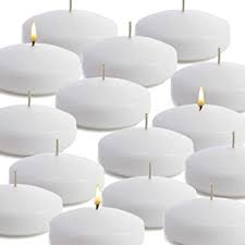 3 inch large floating candle white