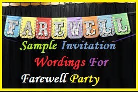 sle invitation wordings farewell party