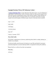 Sample Enclose Power Of Attorney Letter