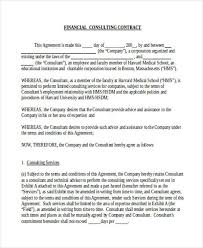 Medical Financial Agreement Template Sample Financial Contract Forms