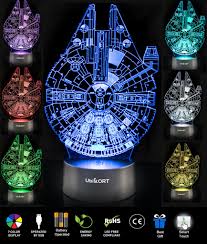 3d Lamp Star Wars Night Light Millennium Falcon Ubikort
