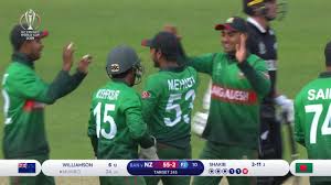 New zealand (nz) vs (ban) bangladesh. Cwc19 Ban V Nz Second Innings Wickets