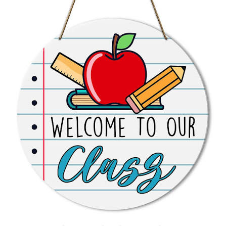 Welcome to Our Class Sign for Classroom Door Decor, Classroom Welcome Door Sign, Back to School Door Sign, First Day of School Classroom Teacher Gift ...