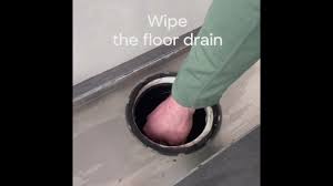 cleaning the floor drain you
