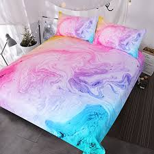 blessliving colorful marble bedding