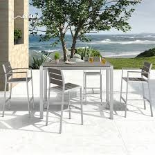piece aluminum outdoor pub table set