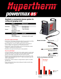 Hypertherm Powermax 85 By Rapid Welding Industrial