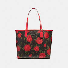Camo Rose Floral Print Tote Coach Prada Bag Small