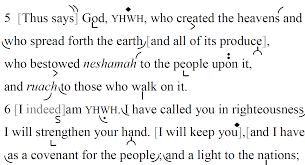Haftarah Reading For Parashat Bereshit Isaiah 42 5 43 10