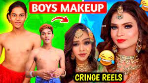 boys funniest makeup transformation