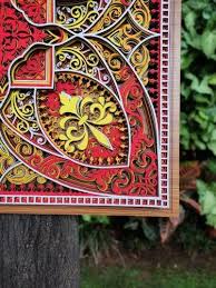 Colored Wood Multilayer Decoration