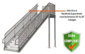 stair railing height saferack s