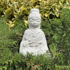 Chinese Woman Figurine Concrete Zen