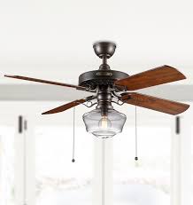 heron ceiling fan with clear ogee shade