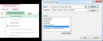 add calculated fields to pivot tables