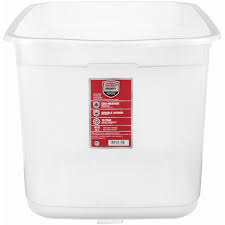 There are heavy duty boards in each panel for sharp corners and straight sides. Rubbermaid Roughneck 66 Qt 16 5 Gal Clear Storage Tote Bin Clear With Blue Lid Walmart Com Walmart Com