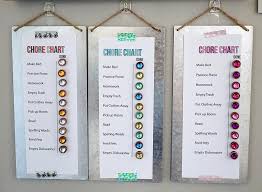 Magnetic Chore Charts Chore Chart Kids Family Chore