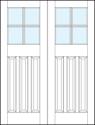 4 Lite 3 Vertical Panel Interior Door