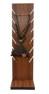 Rectangular Teak Wood Necklace Display