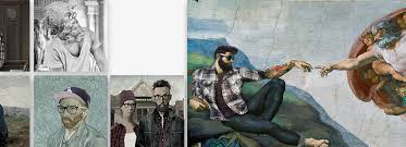 classic artworks given the hipster look