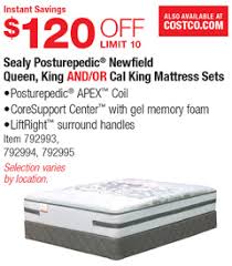 Portland, me set as my store. Costco Deal Sealy Posturepedic Newfield Queen King And Or Cal King Mattress Sets 120 Off