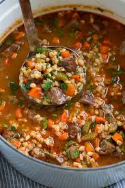 beef barley soup stovetop crockpot