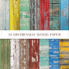 Distressed Wood Digital Paper Rustic
