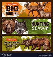 wild animals hunting club vector image