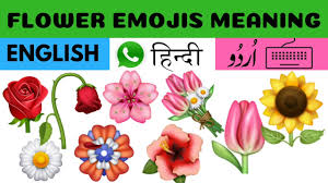 emojis in whatsapp flower emoji meaning