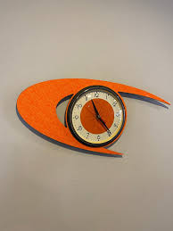 Colour Etched Lucite Formica Wall Clock