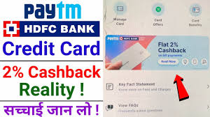 paytm hdfc bank credit card 2 cashback
