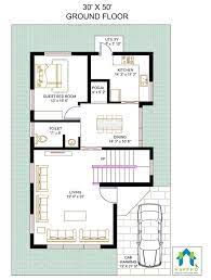 30x50 Floor Plan 3 Bedroom House