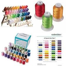 40 Spools Polyester Embroidery Machine Thread Ideal Weight And Length Color Fast Ebay