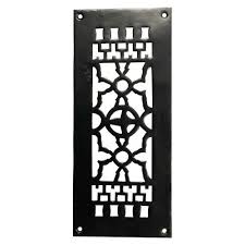 traditional black cast iron floor grill