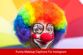 funny makeup captions for insram