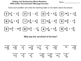 You can leave your answer like this or you can rewrite it as a mixed number. Adding And Subtracting Mixed Numbers With Unlike Denominators Message Decoder Teaching Resources