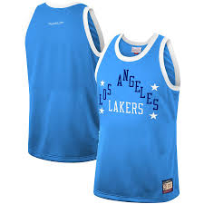 Nfl, mlb, and nba jerseys. Los Angeles Lakers Mitchell Ness Hardwood Classics Team Heritage Fashion Jersey Blue