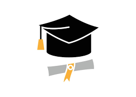 graduation cap icon logo design