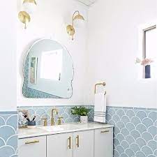 Fish Scale Tile Bathroom