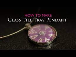 Glass Tile Tray Circle Pendant