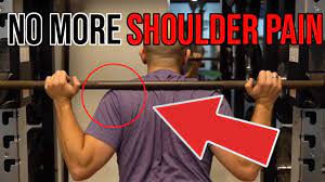 my shoulder hurts when i squat 3 ways