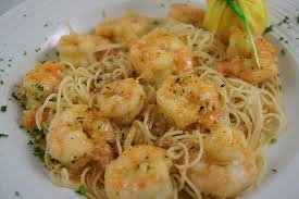 Heat 2 tbsp olive oil in a large saucepan over medium high heat. Gulf Shrimp Scampi With Angel Hair Pasta Picture Of Swan River Seafood Restaurant Naples Tripadvisor