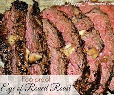 Combine the oil, salt, pepper, thyme and garlic into a paste, then rub all over the roast. 41 Best Beef Eye Round Steak Recipes Ideas Round Steak Recipes Steak Recipes Recipes