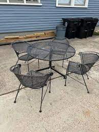 Metal Patio Table 4 Chairs