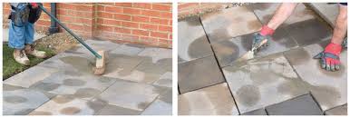 how to install paving slabs clearance