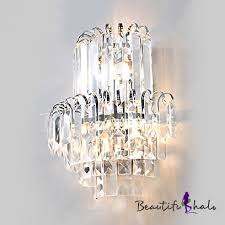 clear crystal wall mount light fixture